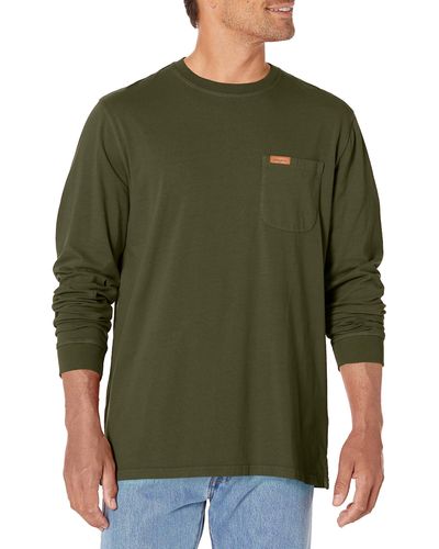 Pendleton Long Sleeve Premium Deschutes Pocket T-shirt - Green