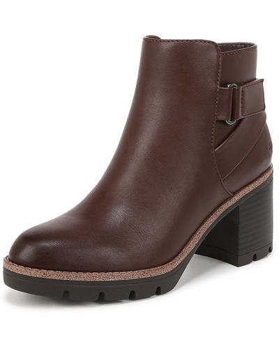 Naturalizer S Madalynn Strap Water Repellent Ankle Boot Chocolate Brown 10 M