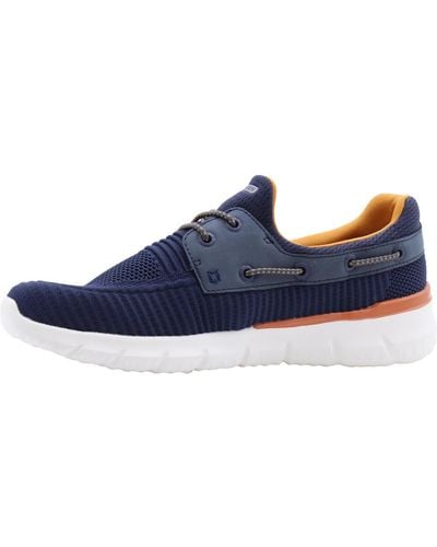 Skechers Usa Del Retto-clean Slate Knitted Bungee Slip On - Blue