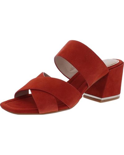 Kenneth Cole Maisie Block Heel Sandals - Red