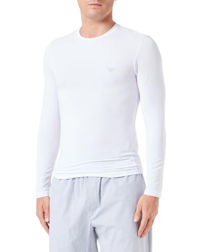 Emporio Armani Long Sleeves T-Shirt Soft Modal - Weiß