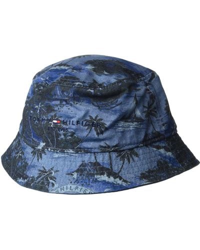 Tommy Hilfiger Mens Established Bucket Hat - Blue