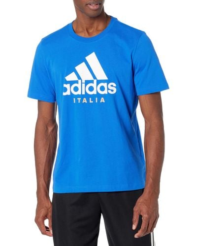 adidas Italy Alphaskin Graphic T-shirt - Blue