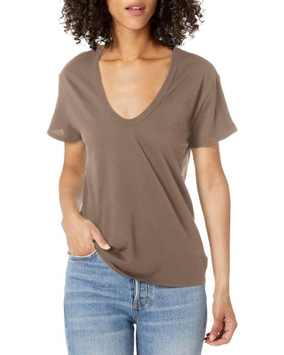 AG Jeans Womens Henson Short Sleeve T-shirt T Shirt - Gray