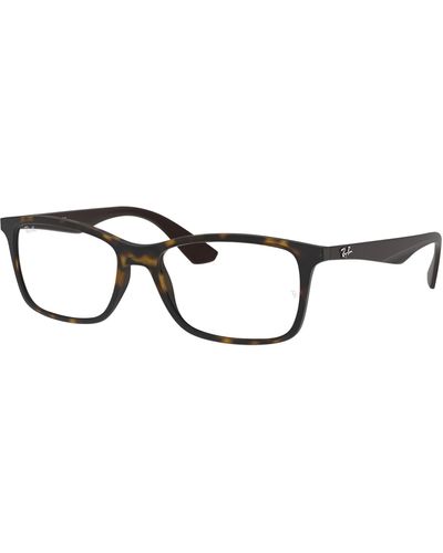 Ray-Ban Rx7047 Rectangular Prescription Eyewear Frames - Black