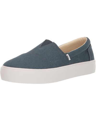 TOMS Fenix Platform Slip-on Sneaker - Blue
