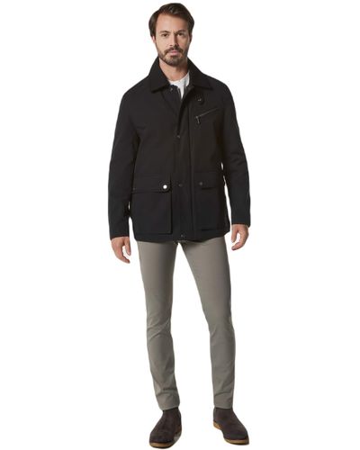 Andrew Marc Mid-length Barn Jacket With Adjustable Cuff - Black