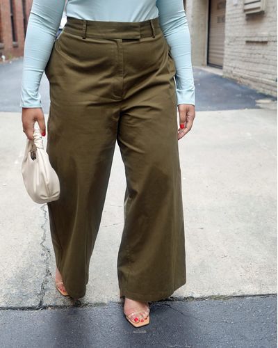The Drop Military Olive Wide Leg Pants By @marcherobinson - Green