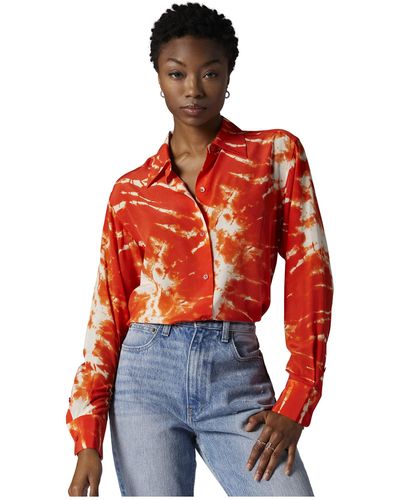 Equipment Essential Top In Fiery Red Multi