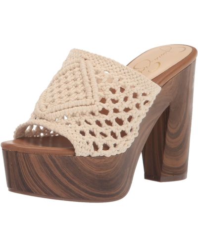Jessica Simpson Shelbie Block Heel Platform Wedge Sandal - Brown