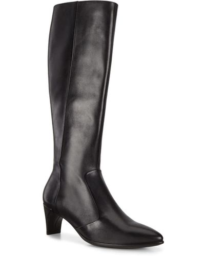 Ecco Shape 45 Pointy Sleek Knee High Boot - Black