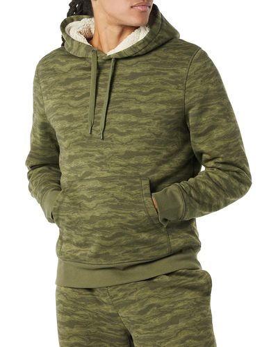 Amazon Essentials Sherpa-lined Pullover Hoodie Sweatshirt - Green