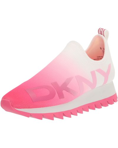 DKNY Essential Lightweight Slip On Fashion Sneaker - Pink