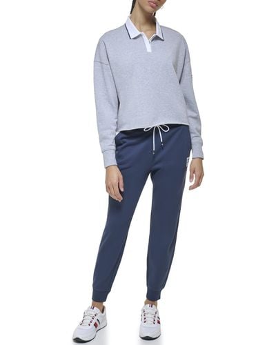 Tommy Hilfiger Relaxed Fit Slightly Cropped Polo - Blue