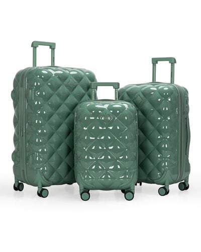 Kensie Alluring 3 Piece Luggage Set - Green