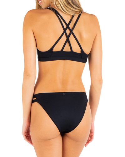 Hurley Womens Max Solid Mod Bikini Bottoms - Black