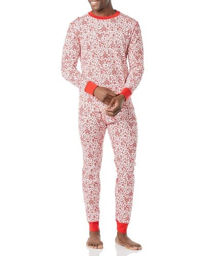 Amazon Essentials Knit Pyjama Set-discontinued Colours - Red