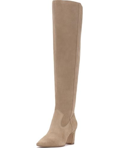Vince Camuto | Shoes | Vince Camuto Womens 8m Granta Black Suede Leather Over The Knee Wedge Boots 6599ac7b375218f246f22c68