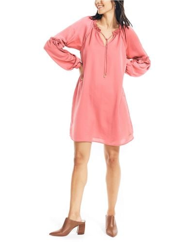 Nautica Long-sleeve Ruffle Dress - Pink