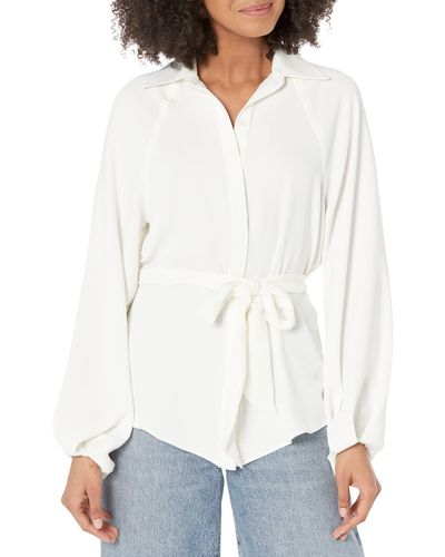 Trina Turk Belted Blouse - White