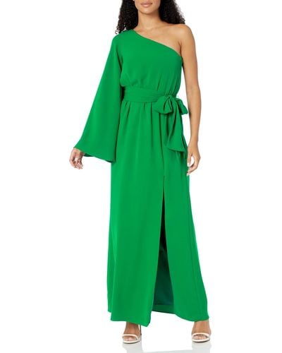 Trina Turk One Shoulder Maxi Dress - Green