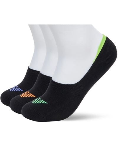 Emporio Armani , 3-pack Footie Socks, Black/black/black, One Size - Blue