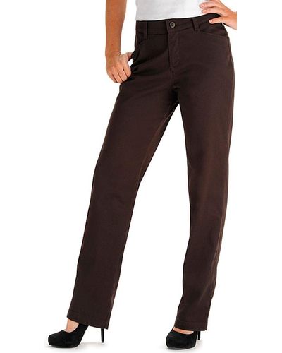Lee Jeans Relaxed Fit Plain Front Straight Leg Pant - Brown