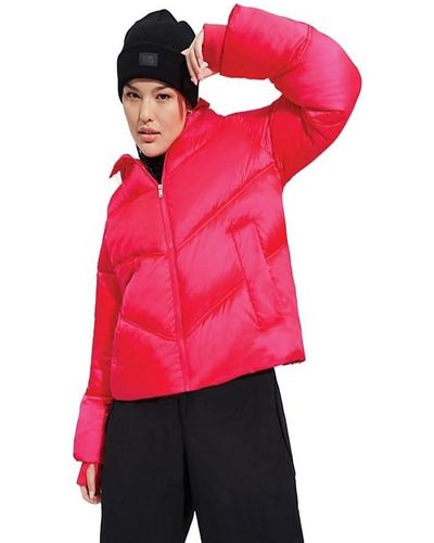 UGG ® Ronney Cropped Puffer Jacket Nylon - Red