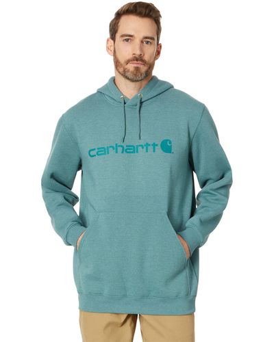 Carhartt Big & Tall Loose Fit Midweight Logo Graphic Sweatshirt - Blue