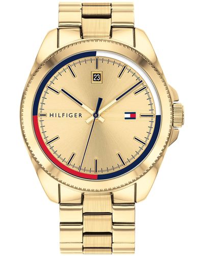 Tommy Hilfiger Quartz Stainless Steel And Bracelet Casual Watch - Metallic