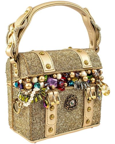 Mary Frances Secret Top Handle Treasure Chest Handbag - Metallic