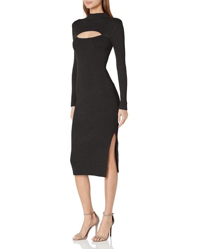 French Connection Mathilda Knit Cut Out Dress - Black