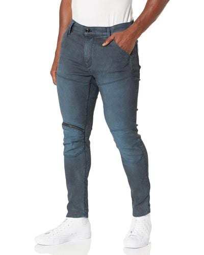 G-Star RAW 5620 3d Zip Knee Skinny Jeans Voor - Blauw