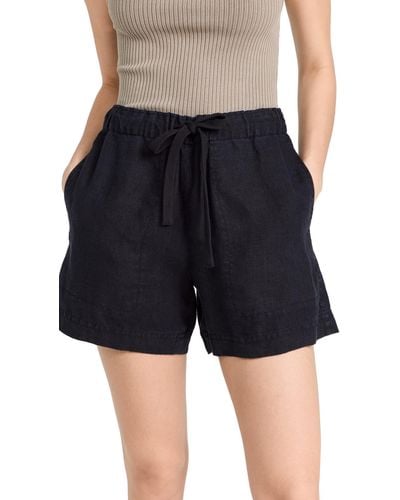 Vince Tie Front Pull On Shorts - Blue
