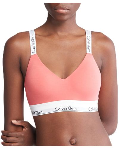 Calvin Klein Modern Cotton Lightly Lined Bralette - Pink