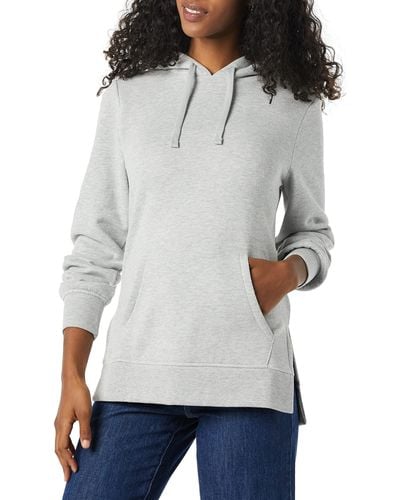 Amazon Essentials French Terry Hooded Tunic Sweatshirt - Grey