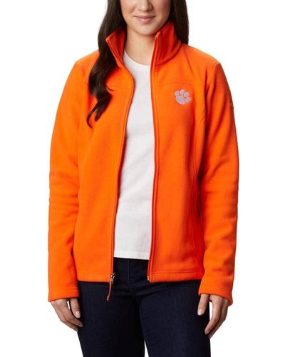 Columbia Ncaa Clemson Tigers Give And Go Ii Full Zip Fleece Jacket - Orange