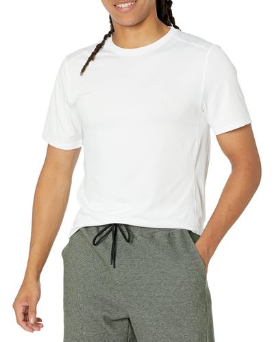Amazon Essentials T-Shirt à ches Courtes en Tech Stretch - Blanc