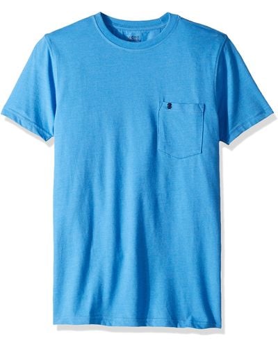 Izod Saltwater Short Sleeve Solid T-shirt With Pocket - Blue