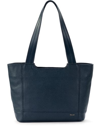 The Sak Womens De Young Leather Tote - Blue