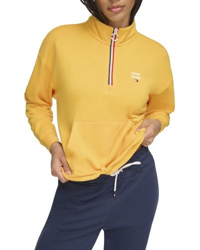 Tommy Hilfiger Soft French Terry Quarter Zip - Yellow