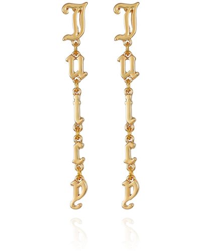 Juicy Couture Goldtone "juicy" Linear Drop Earrings - Metallic