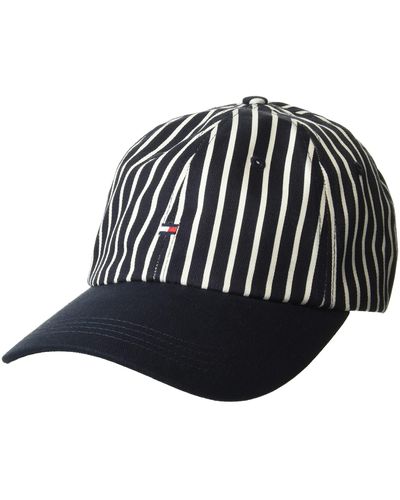 Tommy Hilfiger Cotton Logo Adjustable Baseball Cap - Black
