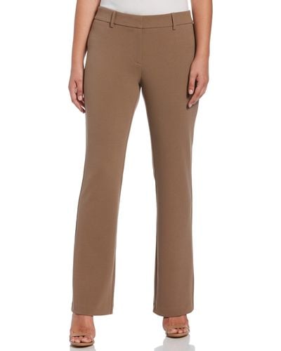 Rafaella Soft Crepe Modern Fit Dress Pants - Brown