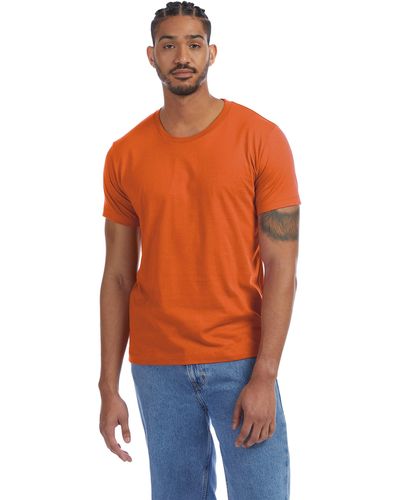 Alternative Apparel T, Cool Blank Cotton Shirt, Short Sleeve Go-to Tee, Burnt Orange, Medium