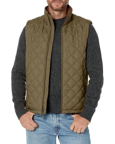 Brooks Brothers Diamond Quilted Vest - Brown