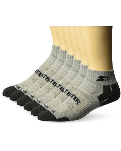 Starter 6-pack Quarter-length Athletic Socks - Gray