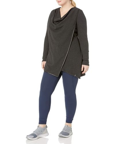Andrew Marc Long Sleeve Thermal Asymmetric Tunic - Gray