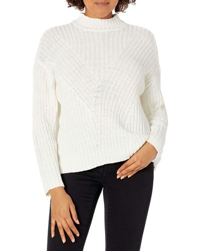 RVCA Mens Arabella Mock Neck Pullover Sweater - White