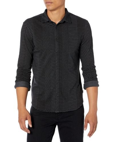 John Varvatos Henderson Long Sleeve Shirt - Black